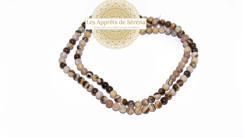 copy of 30 Perles 6mm à facettes en agate bleu à rayures grade A