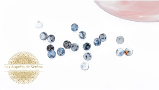 30 Perles 6mm en agate de feu