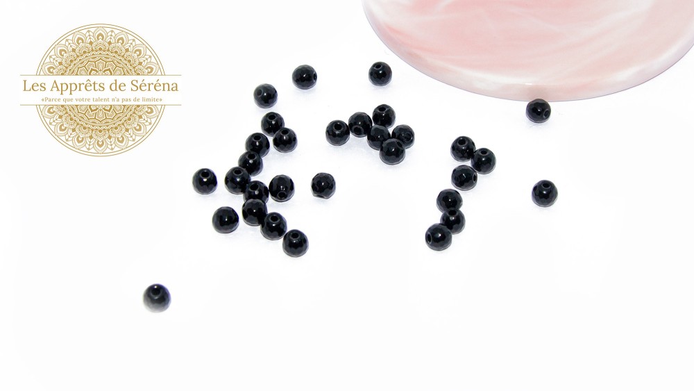 copy of 30 Perles 6mm à facettes en agate bleu à rayures grade A