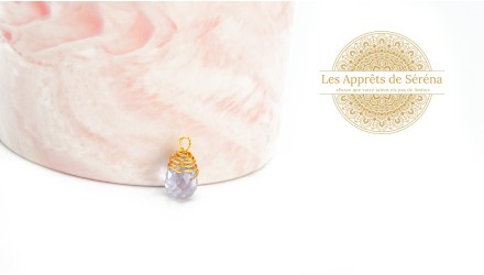 goutte facettes mauve
