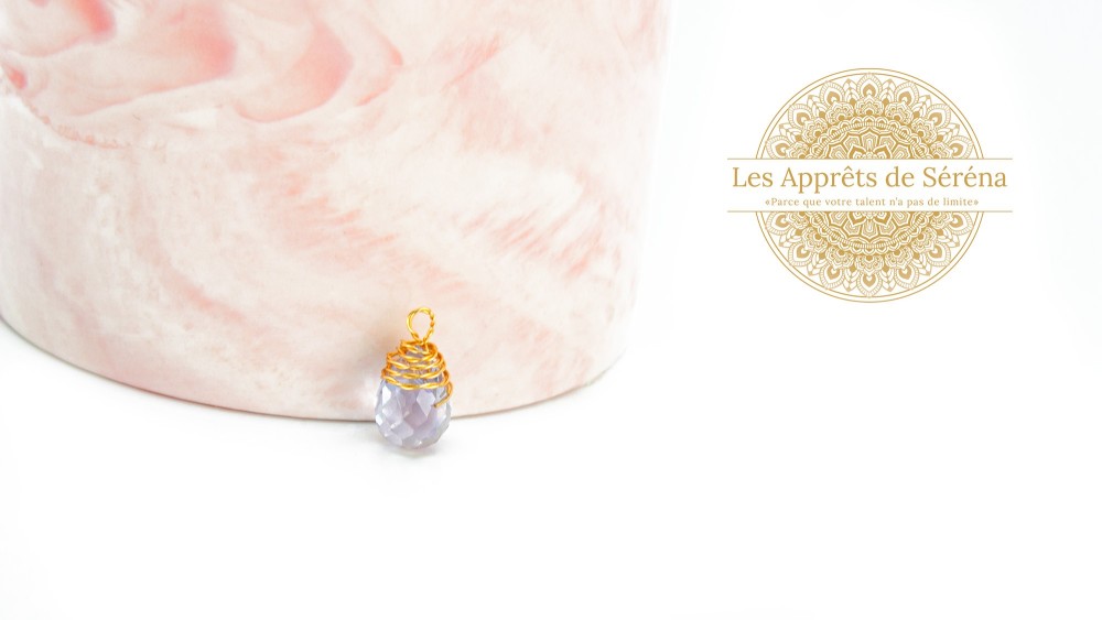 goutte facettes mauve