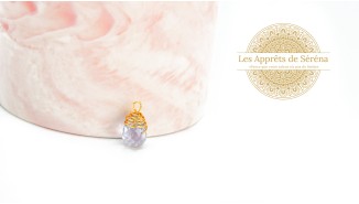goutte facettes mauve