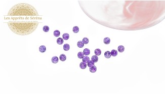 10 Perles à facettes 6mm en améthyste naturelle