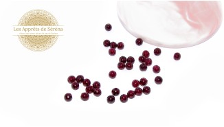 30 Perles à facettes 6mm en jade naturelle teintée cerise