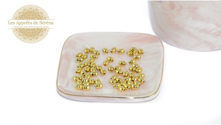Perles intercalaires ovales  5x4mm en zamak doré