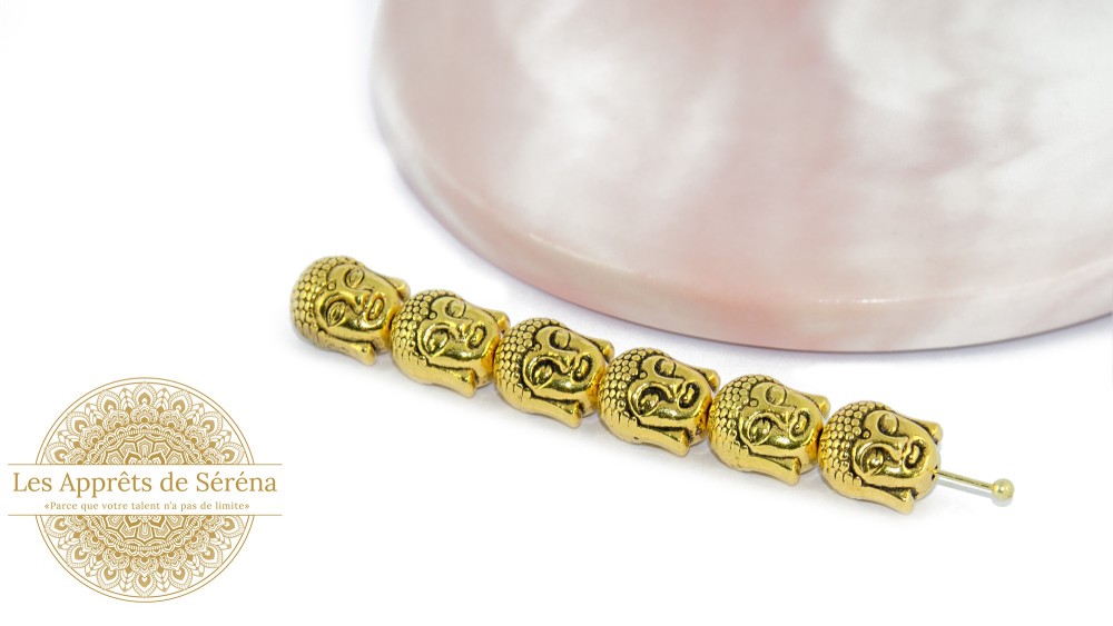 copy of Perles Bouddha 11mm en zamak argent