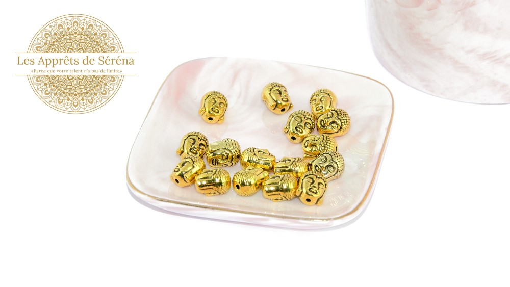 copy of Perles Bouddha 11mm en zamak argent