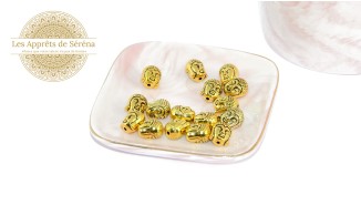 copy of Perles Bouddha 11mm en zamak argent