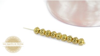 intercalaires rondes 8mm en zamak doré