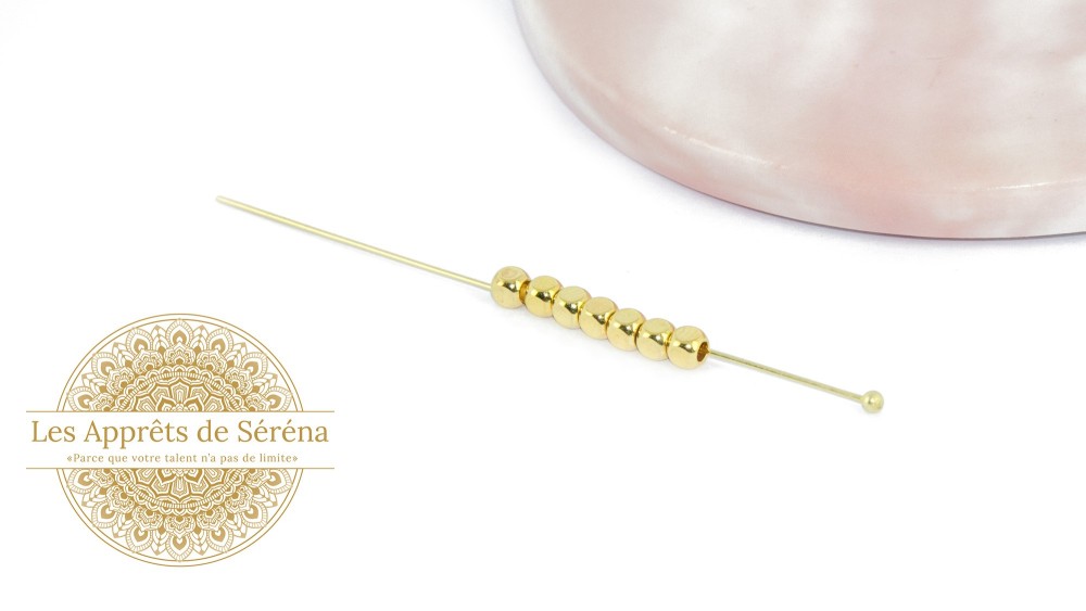 intercalaires rondes 5mm en zamak doré