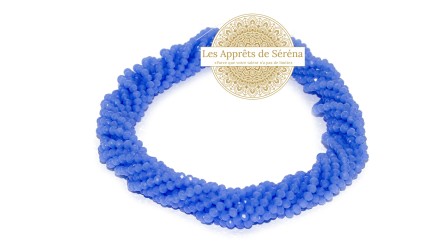 abaques verre à facettes 4x3mm bleu glacier