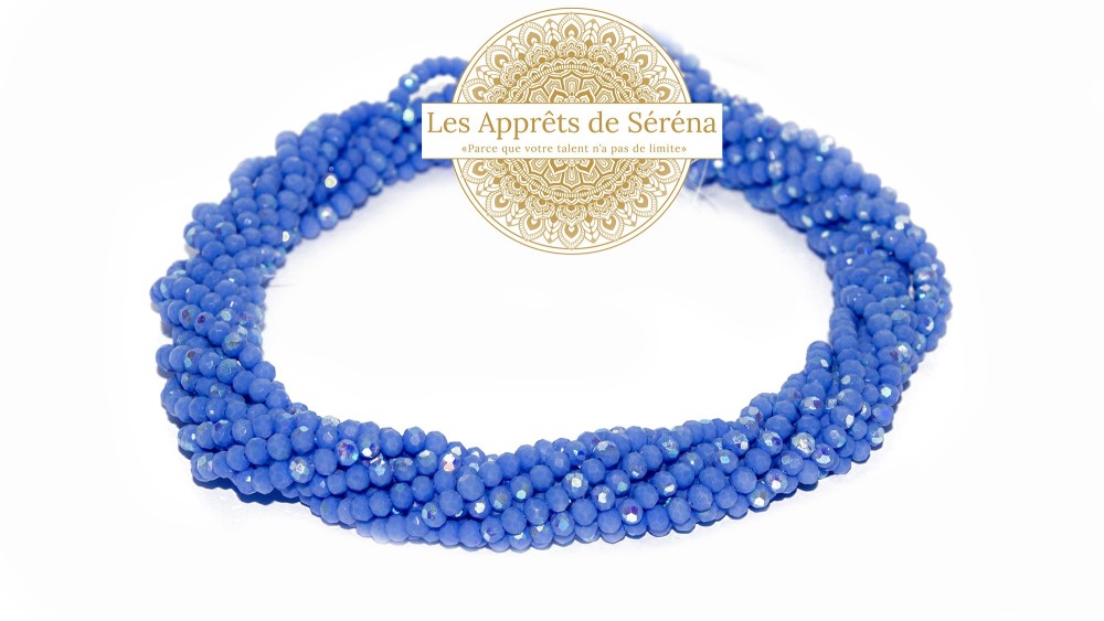 copy of 50 Perles abaques à facettes 8x6mm bleu opale