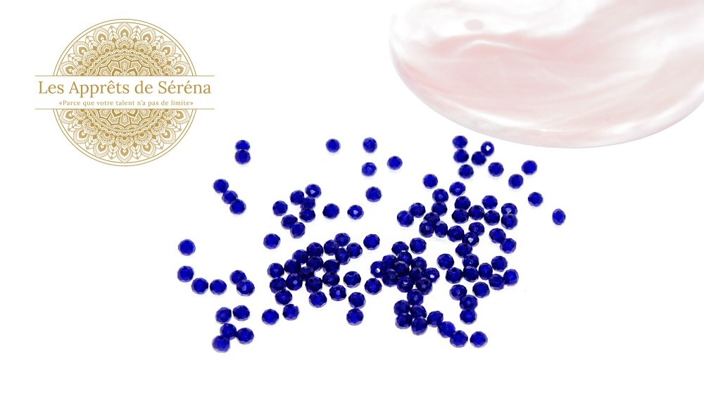 copy of 50 Perles abaques à facettes 8x6mm bleu opale