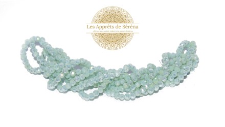 copy of 50 Perles abaques à facettes 8x6mm bleu opale