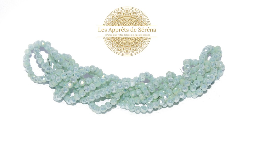 copy of 50 Perles abaques à facettes 8x6mm bleu opale