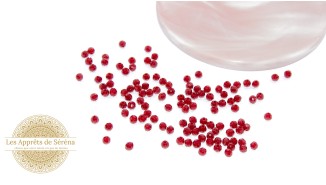 abaques à facettes 4x3mm bordeaux