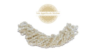 Perles verre abaques à facettes 4x3mm lune AB