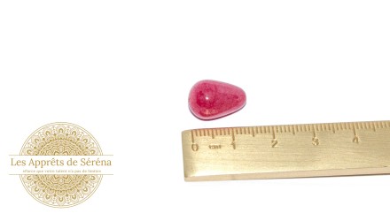 goutte lisses 15x10mm en jade teintée rose