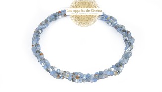 50 Perles à facettes 4x2mm en agate de feu