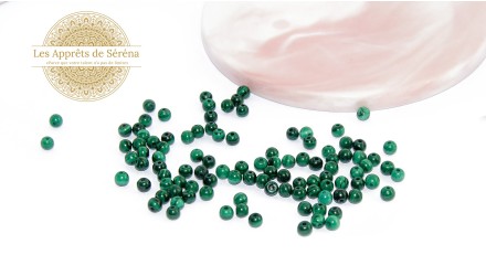 facettes 4x2mm en malachite naturelle
