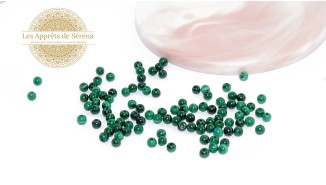 facettes 4x2mm en malachite naturelle