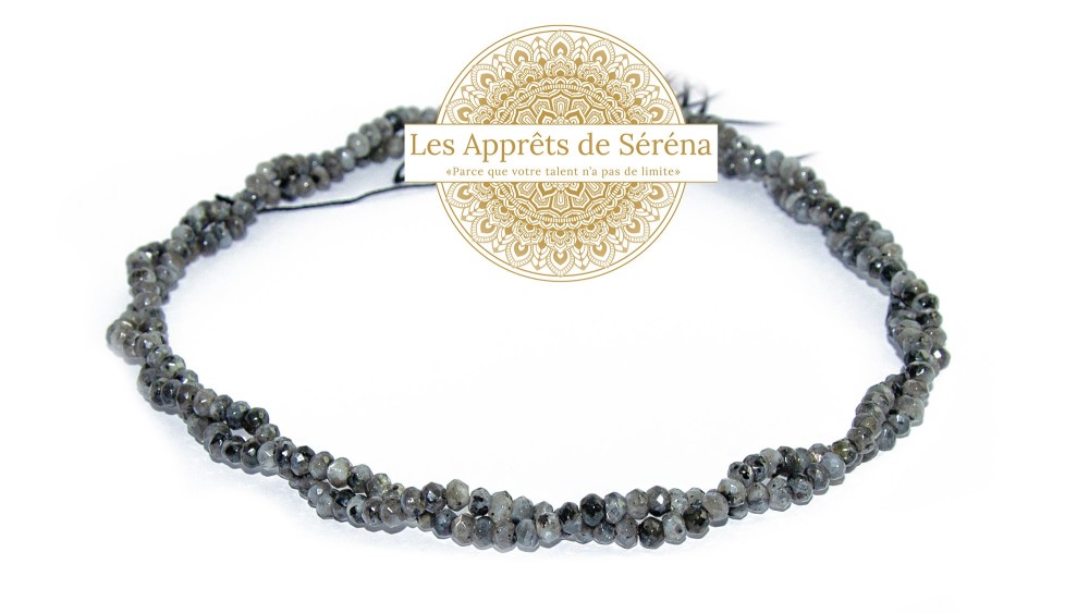 copy of 30 Perles 6mm à facettes en agate bleu à rayures grade A