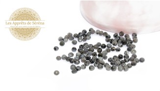 copy of 30 Perles 6mm à facettes en agate bleu à rayures grade A