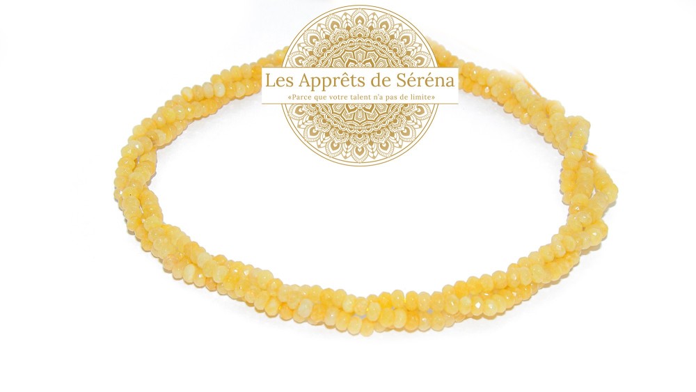 50 Perles abaques à facettes 4x2mm en jade