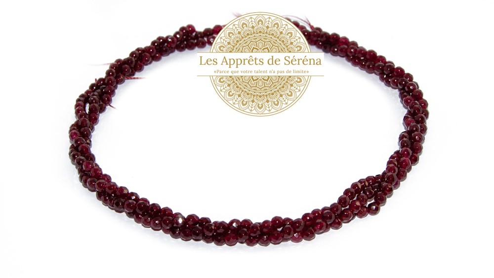 rondes à facettes 4mm en jade naturelle