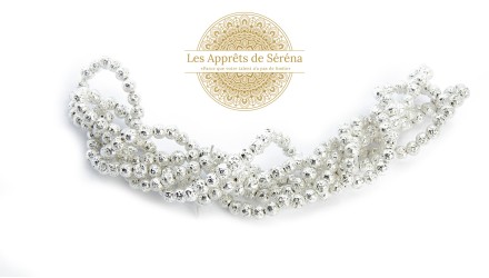 50 Perles rondes 4mm en pierre de lave naturelle argent