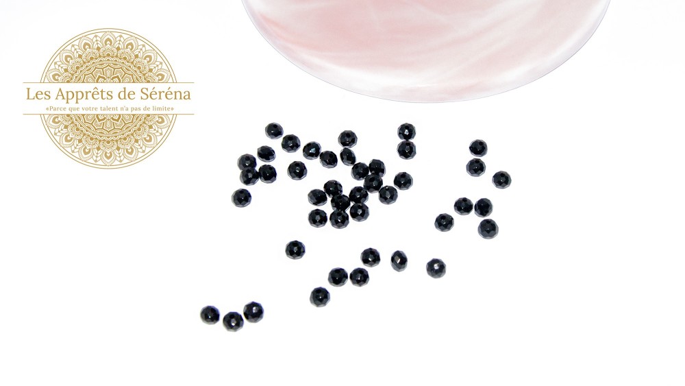 copy of 30 Perles 6mm à facettes en agate bleu à rayures grade A