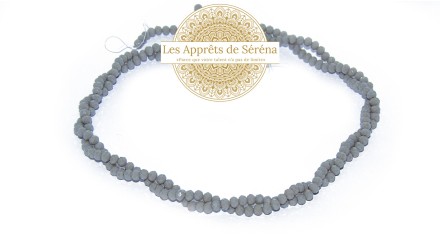 abaques à facettes 4x3mm grise