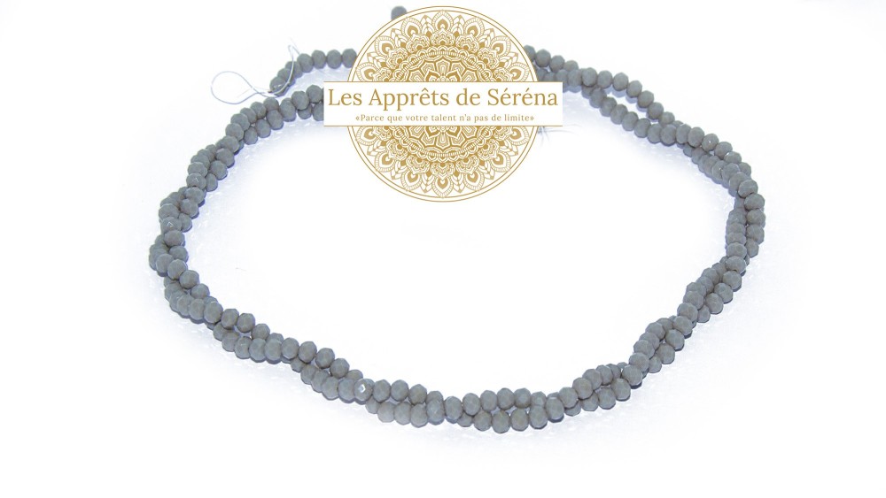 abaques à facettes 4x3mm grise