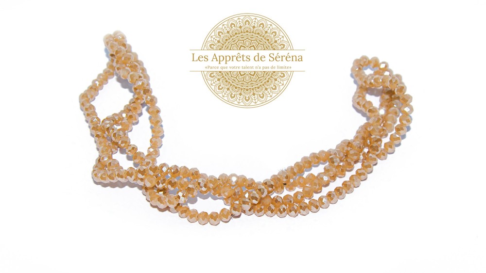 facettes 4x3mm champagne AB