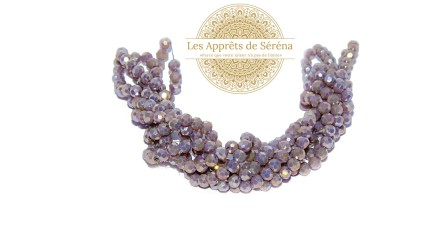 rondes à facettes 4mm lavande AB