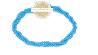 facettes 4x3mm turquoise