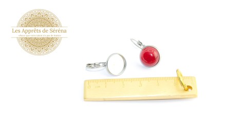 supports cabochons 10mm en acier 304 argent