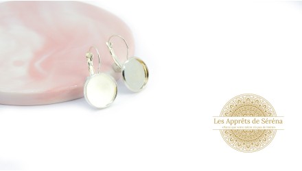 Dormeuses supports cabochons 14mm