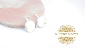 Dormeuses supports cabochons 18mm en acier 304