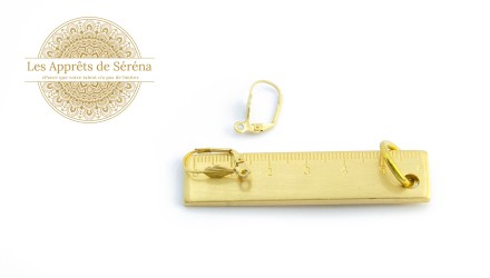 Dormeuse à levier en acier inoxydable 304 doré pour création de bijoux