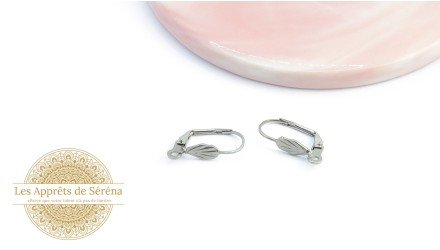 Dormeuses à levier en acier inoxydable 304 argent pour création de bijoux