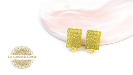 Paire de clips d'oreille rectangle