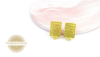 Paire de clips d'oreille rectangle