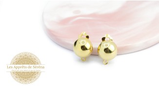 copy of Paire de clips d'oreille ronds effet martelé en zamak