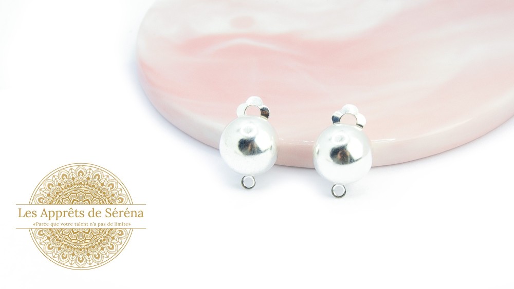 copy of Paire de clips d'oreille ronds effet martelé en zamak