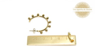 copy of Paire de créoles ouvertes 48.2mm en acier 304 doré
