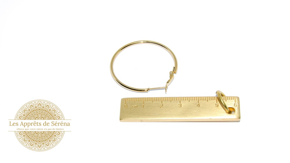 copy of Paire de créoles ouvertes 48.2mm en acier 304 doré
