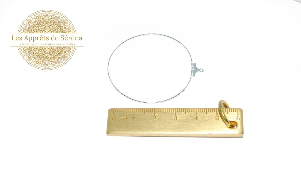 copy of Paire de créoles ouvertes 48.2mm en acier 304 doré