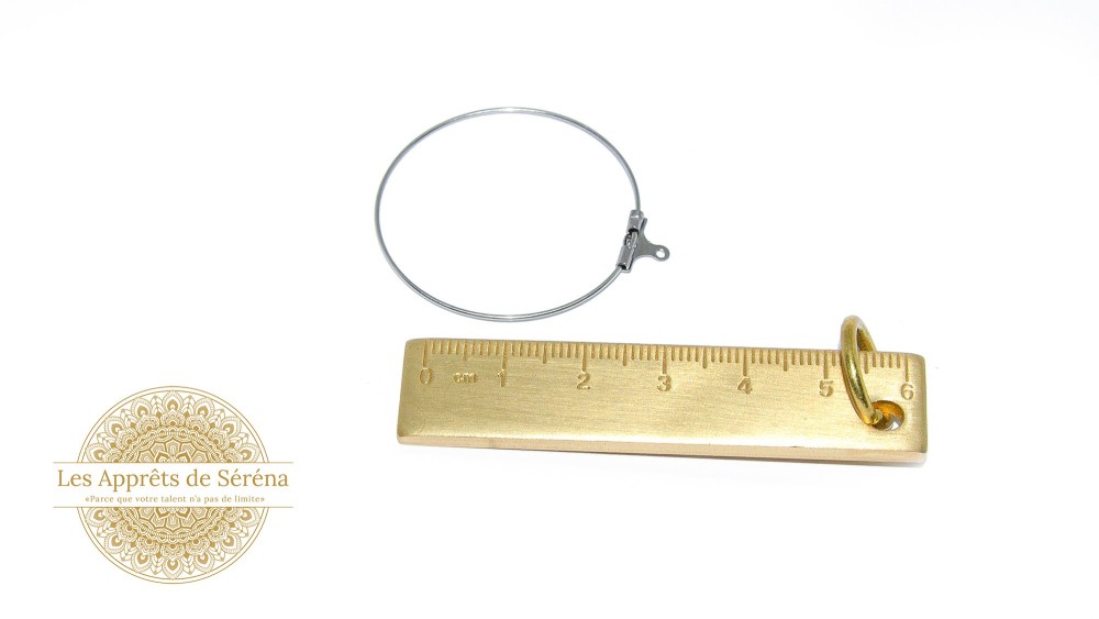 copy of Paire de créoles ouvertes 48.2mm en acier 304 doré