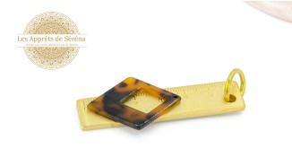 acétate losange 37x27mm écaille de tortue